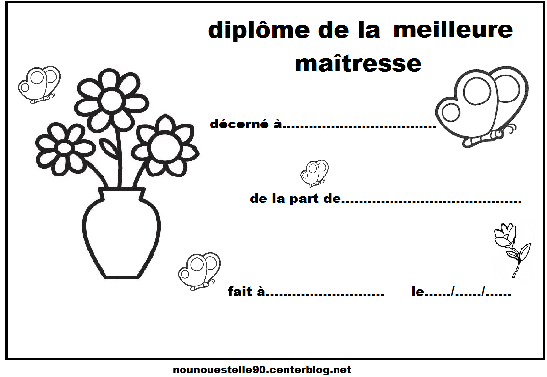 Diplomes Maitresse destiné Dessin Pour Maitresse 