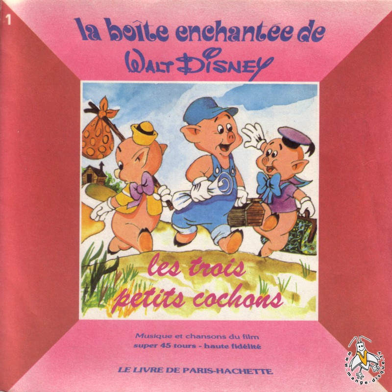 Disque Séries Tv Et Dessins Animés La Boîte Enchantée De Walt Disney intérieur Les 3 Petit Cochons Disney