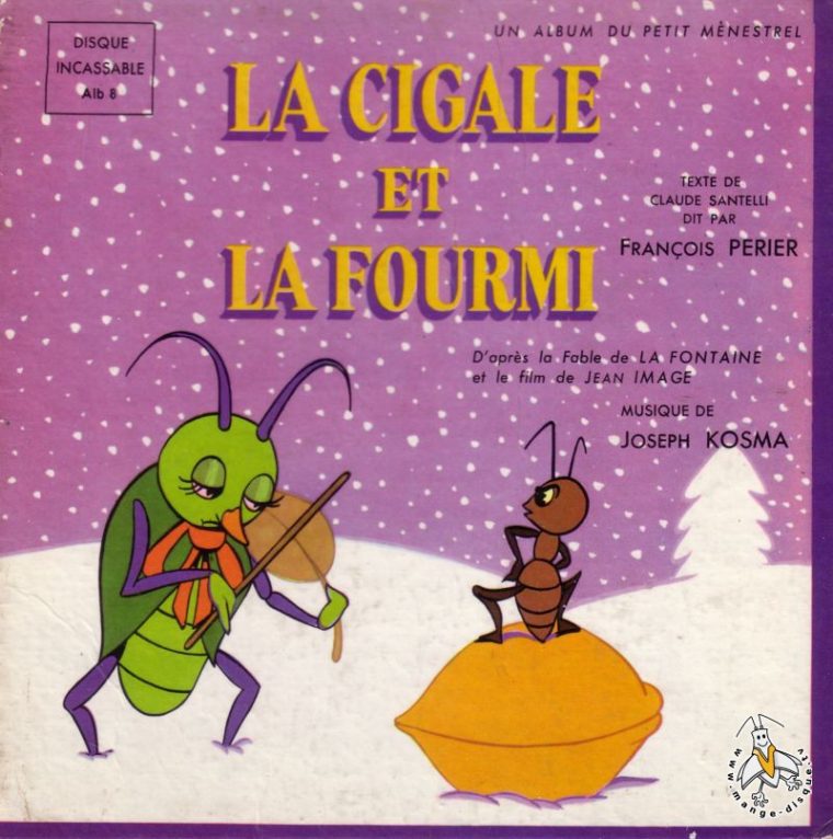 Disque Séries Tv Et Dessins Animés La Cigale Et La Fourmi encequiconcerne Dessin De Cigale