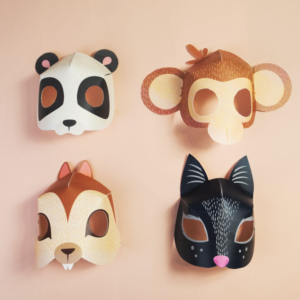 Diy : Des Masques 3D D&amp;#039;Animaux À Imprimer Pour Le Carnaval ! • Le Blog destiné Modele De Masque Carnaval 