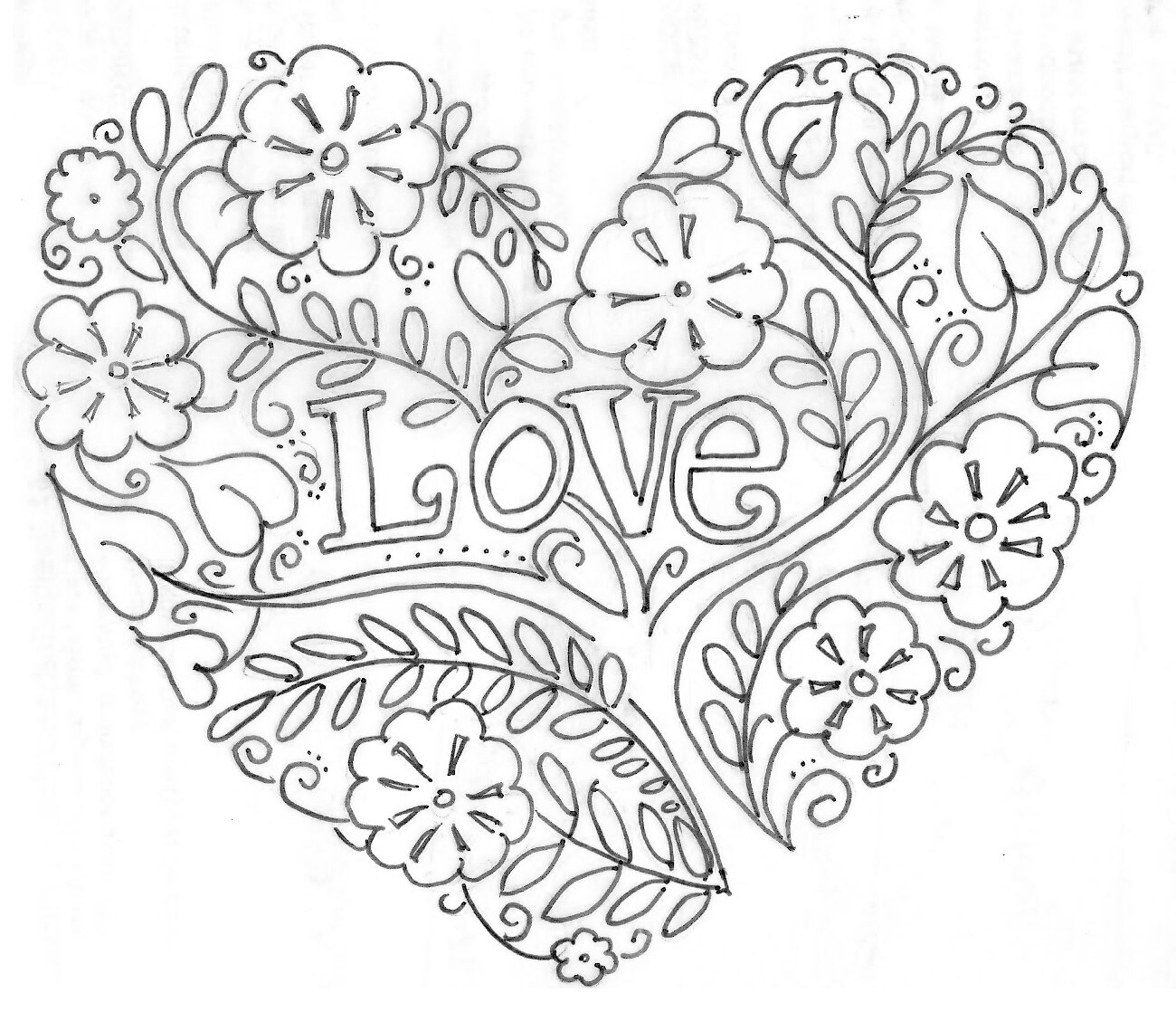 Diy : Un Coloriage Plein D&amp;#039;Amour Pour La Saint-Valentin - Alice tout Coloriage D Amour 