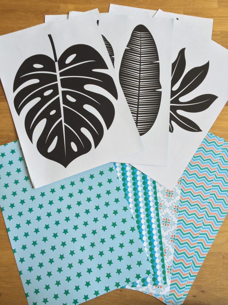 Diy – Une Guirlande De Feuilles Exotiques – Caro In The Sixties concernant Feuilles De Houx A Imprimer