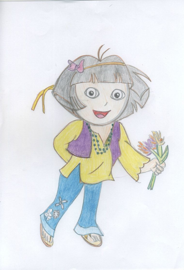 Dora – Dessin De Fille pour Comment Dessiner Kirikou