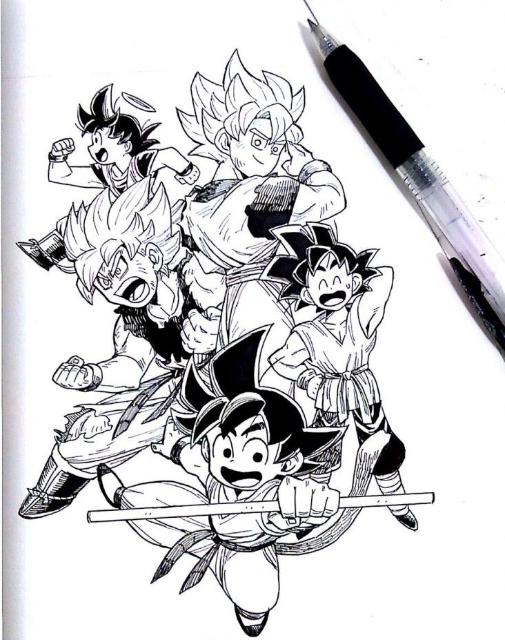 Dragon Ball : Dessin Fanart Goku Day Par Bitz_Rainbow intérieur Dragon Ball Dessin A Imprimer 