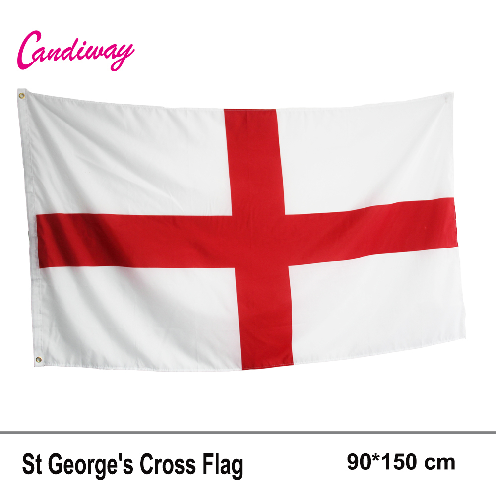 Drapeau De L&amp;#039;Angleterre 3X5 Ft St George Croix Rouge Blanc Anglais pour Drapeau De L Angletaire 