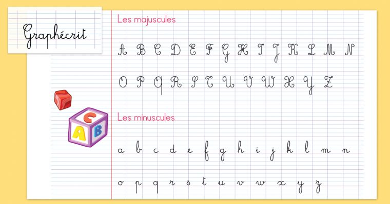 Écriture Cursive Définition  C'Est Quoi L'Écriture En Cursive à Alphabet En Attaché Majuscule