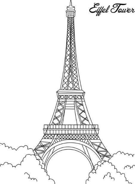 Eiffel Coloring Pages  Tour Eiffel Dessin, Coloriage Tour Eiffel, Tour serapportantà La Tour Eiffel A Colorier 