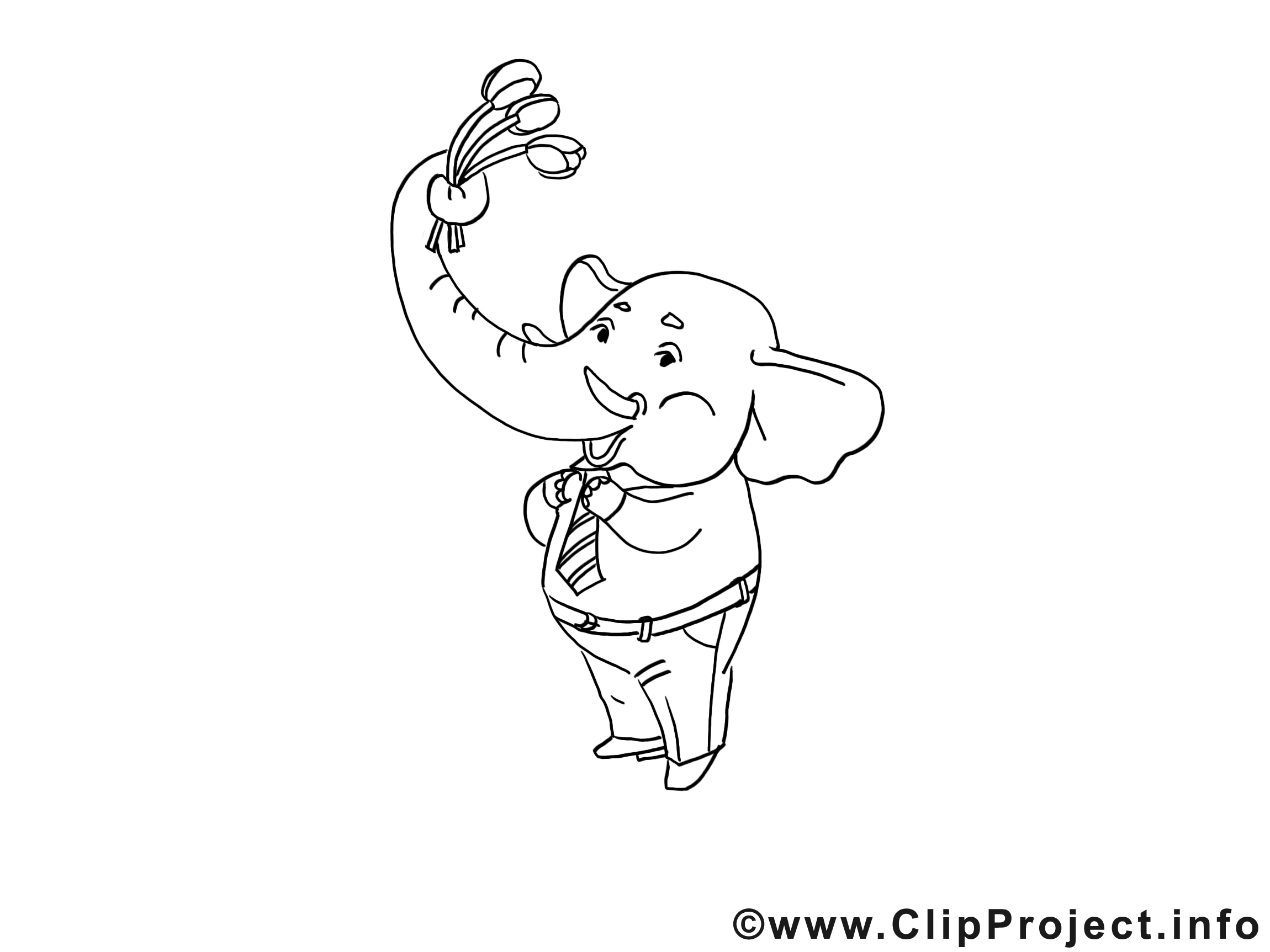 Éléphant Clip Art À Imprimer Images Gratuites - Divers Pages À Colorier à Éléphant À Colorier