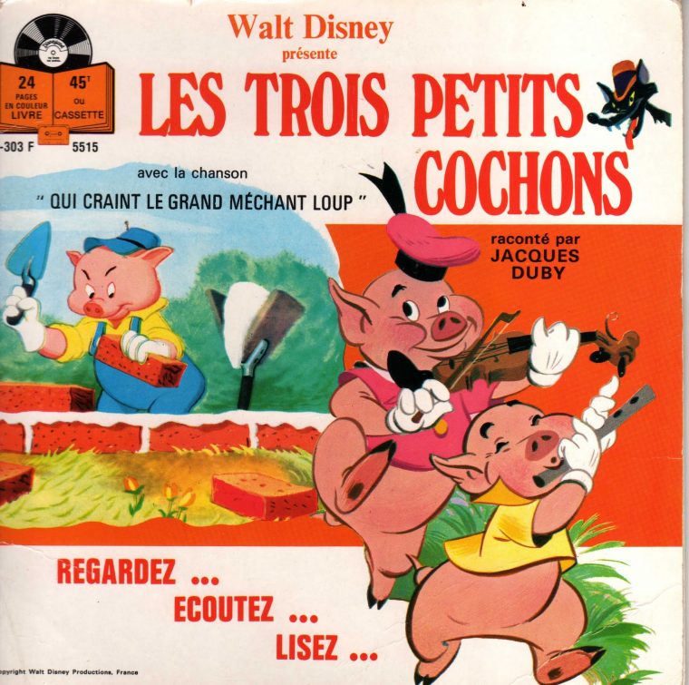 En-Broc: Llp-303 F : Les Trois Petits Cochons, Disneyland Records tout Histoire Des Trois Petit Cochons