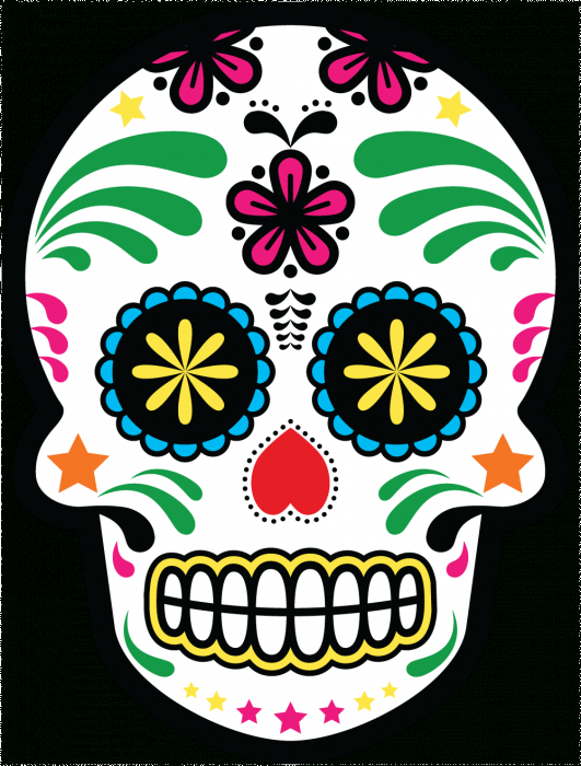 Épinglé Sur Autocollants Calavera dedans Coloriage Tete De Mort Mexicaine