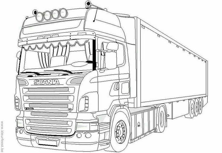 Épinglé Sur Coloriage Camion destiné Coloriage Camion 