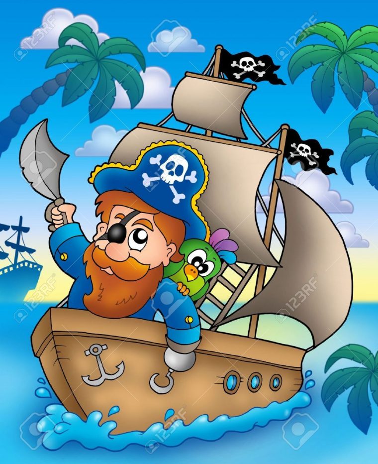 Épinglé Sur Coloriage Pirates à Bateau Dessin