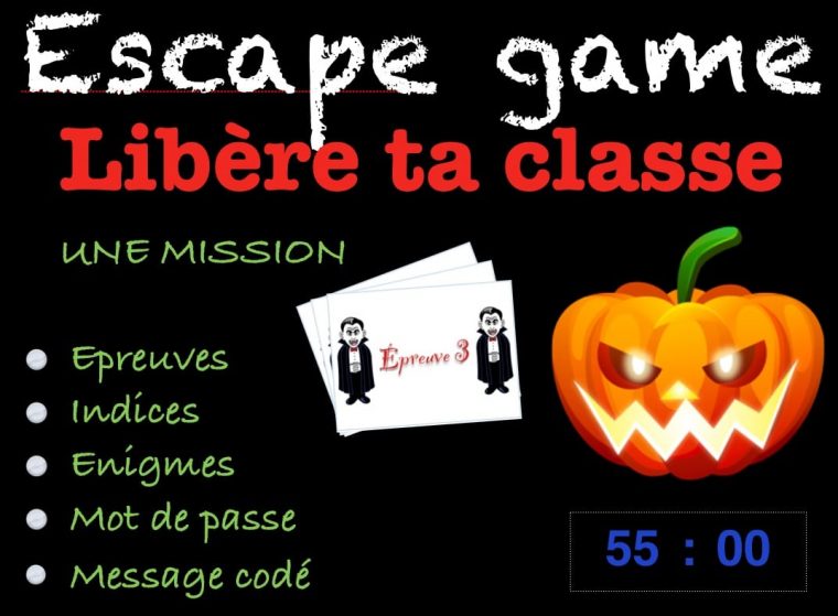 Escape Game Halloween Cm2 Avant Les Vacances – Profissime – Ressources destiné Photo Halloween Gratuit