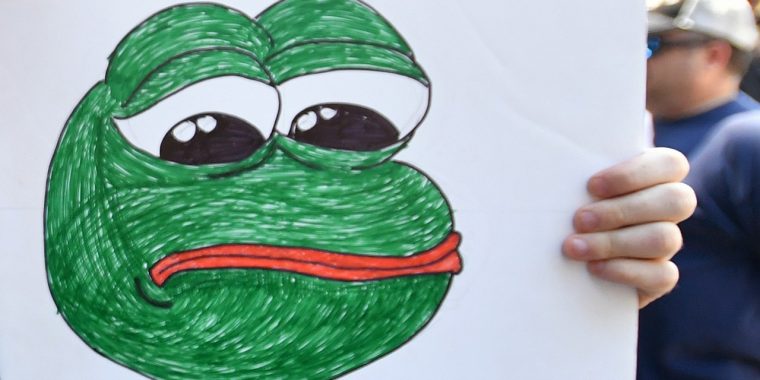 États-Unis : Récupérée Par L'Extrême Droite, "Pepe La Grenouille serapportantà Grenouille En Anglais