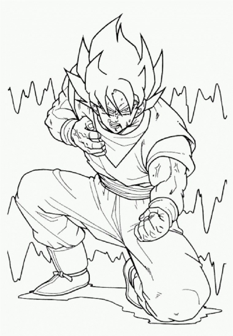 Facile Dragon Ball Goku Super Saiyan – Coloriage Dragon Ball Z avec Dessins De Dragon Ball Z