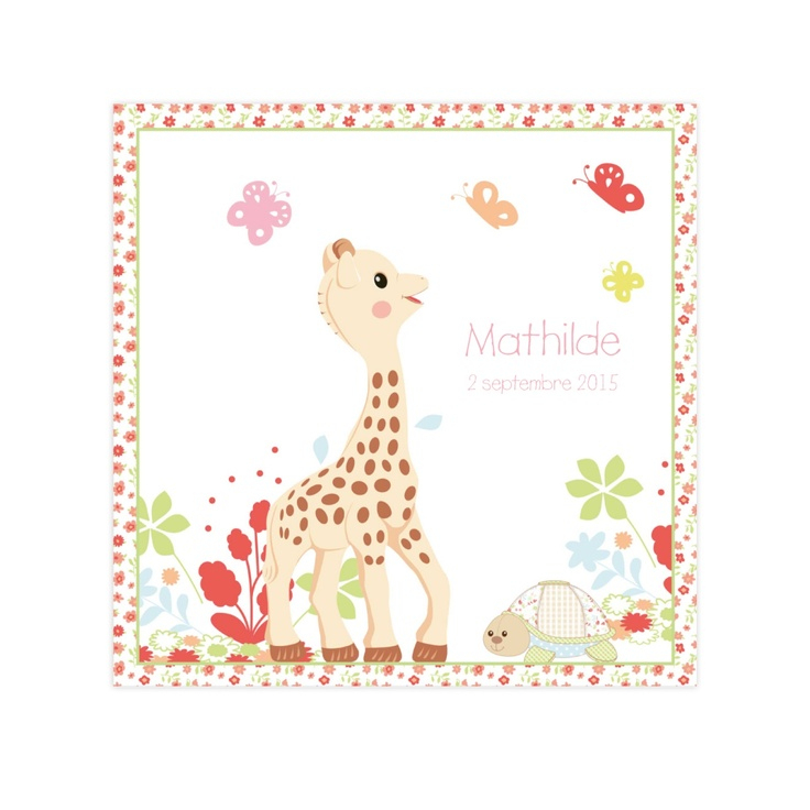 Faire-Part Sophie La Girafe, Disponible En Exclusivité Sur Faire-Part serapportantà Sophie La Girafe Dessin 