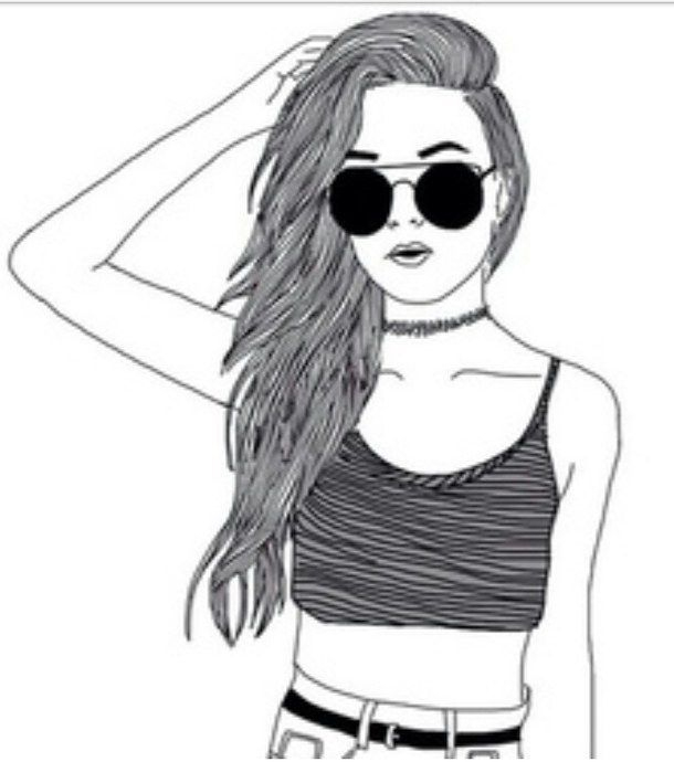 Fille Swag Dessin  Dessins Hipster, Hipster Girl Drawing, Dessins De Fille avec Dessin Swag Fille 