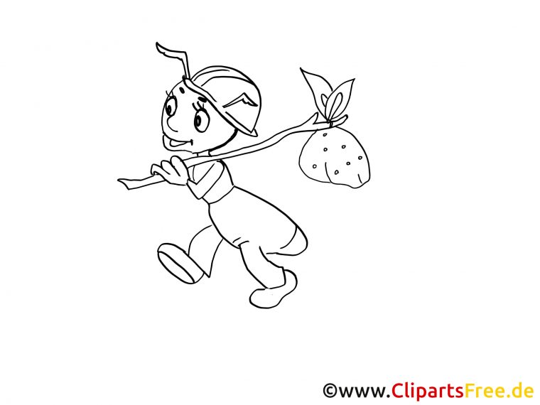 Fourmi Clipart – Insects Dessins À Colorier – Insectes Coloriages pour Coloriage Fourmi