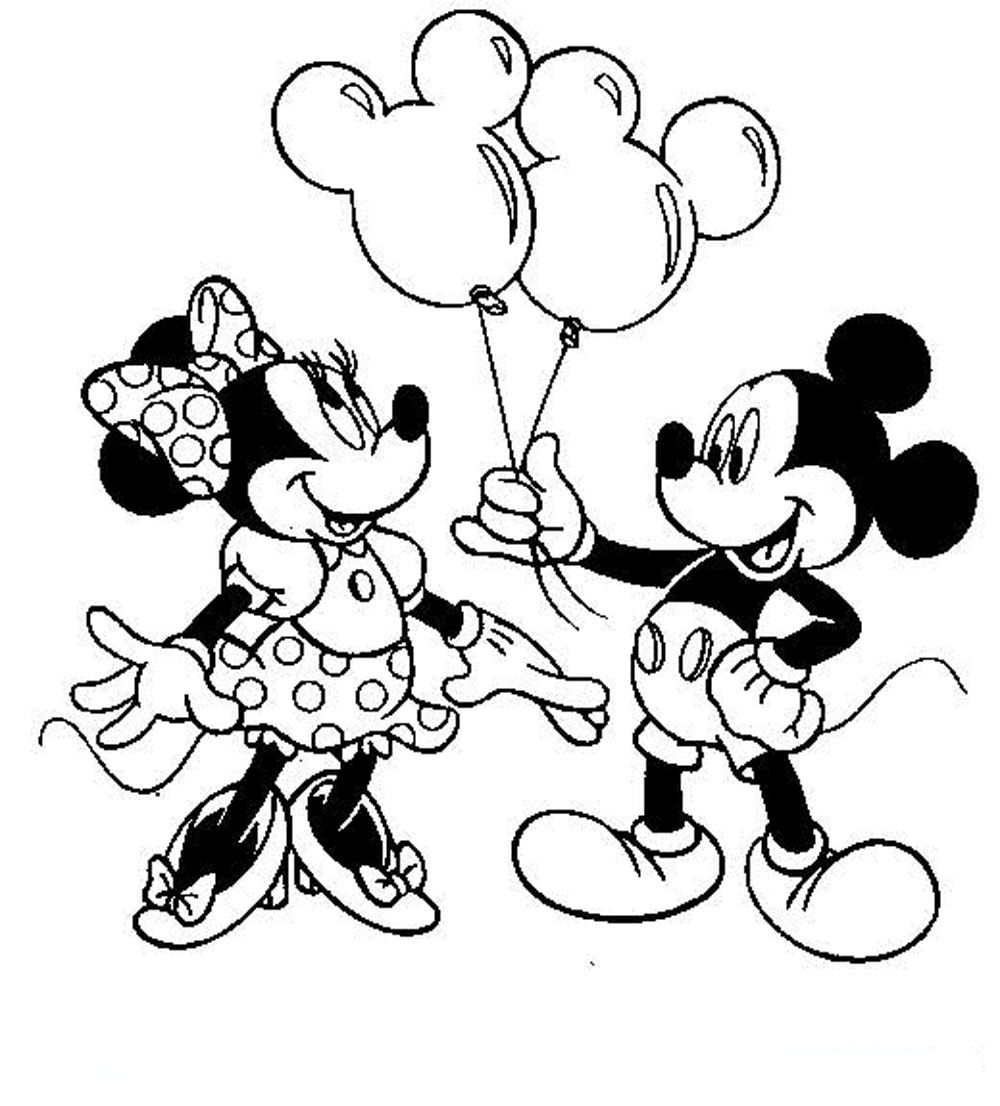 Free Disney Minnie Mouse Coloring Pages concernant Coloriage Mickey Et Minnie