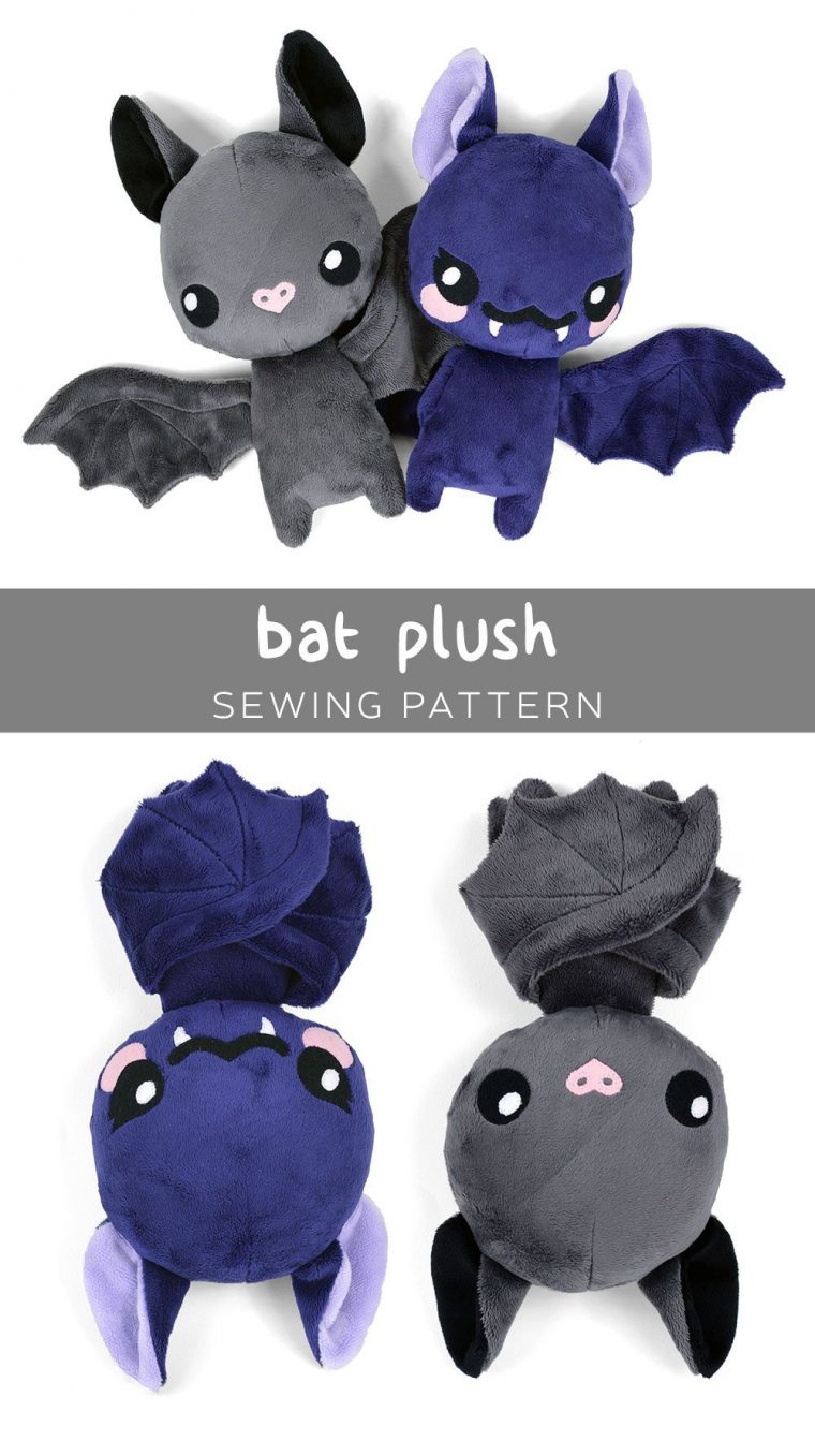 Free Plush Bat Pdf Pattern To Download! So Cute!  Ausgestopfte Tiere concernant Patron Chauve Souris Halloween