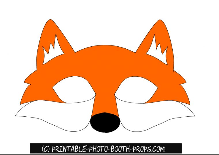 Free Printable Fox Mask Fox Photo Booth Mask – Printable 360 Degree à Masque De Zorro À Imprimer