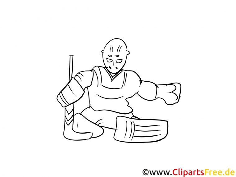 Gardien Clipart – Hockey Dessins À Colorier – Hockey Sur Glace tout Gardien De But Dessin