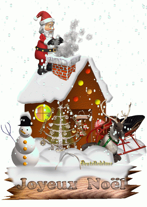 Gif Animé - Noël 2013 - Maison - Père Noël - Joyeux Noël - Le Monde Des destiné Image Sapin De Noel Gratuit 