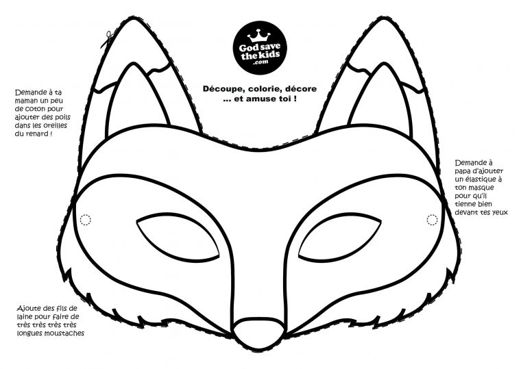 @Godsavethekids Vous A Confectionné Un Super Masque De Renard Pour pour Dessiner Un Masque