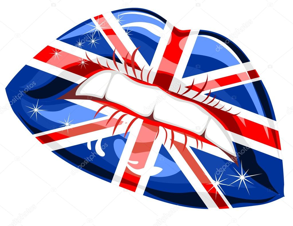 Great Britain Flag Lipstick On Sensuality Lips ⬇ Vector Image By à Photo D Angleterre A Imprimer Gratuitement 