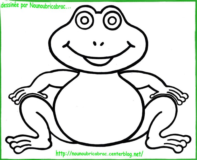 Grenouille À Colorier pour Dessin Facile A Colorier