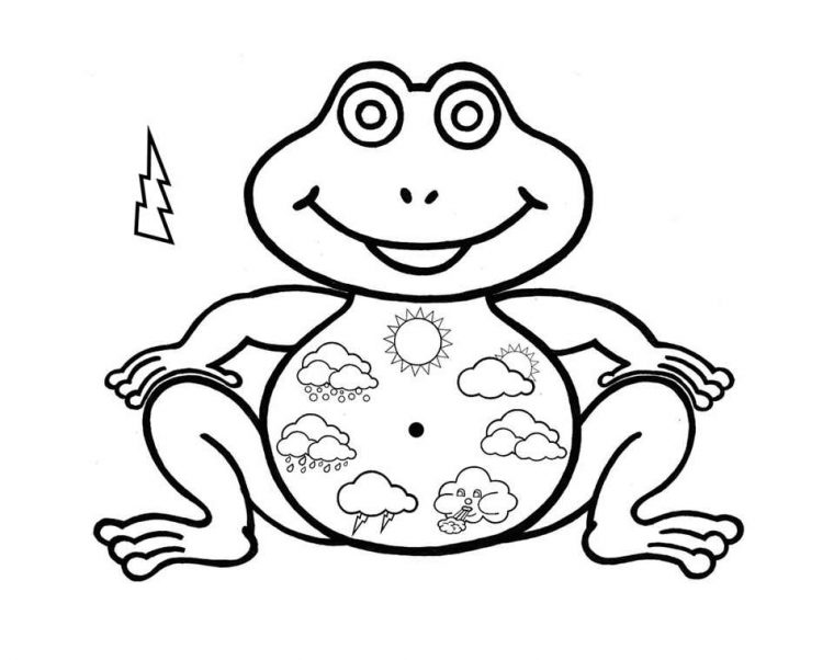 Grenouille Météo, Coloriage – Coloriage Météo – Coloriages Pour Enfants avec Grenouille Coloriage