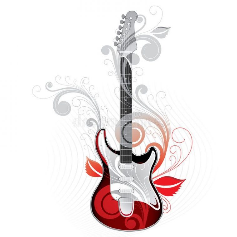 Guitar Graphic. An Abstract Graphic Of An Electric Guitar With Artistic dedans Dessin Guitare Électrique