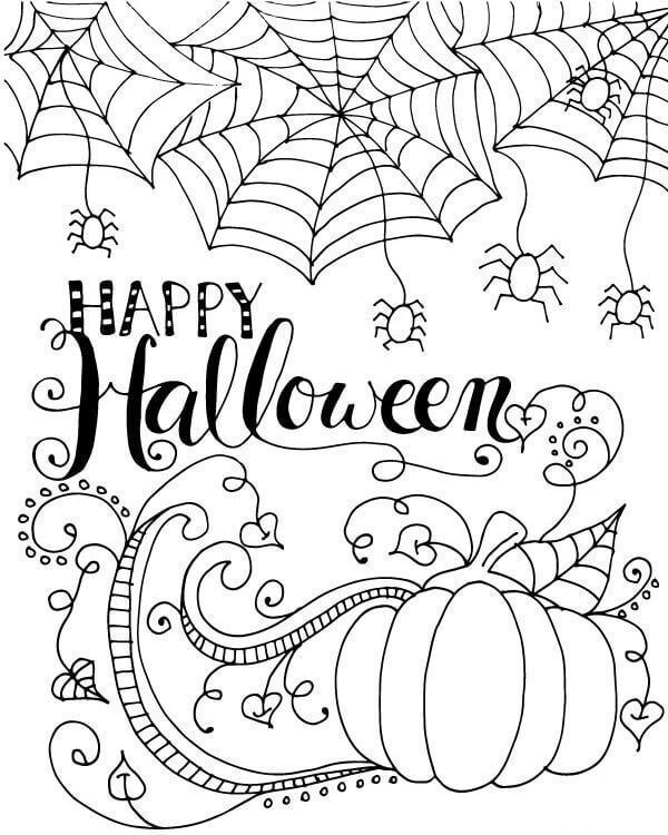 Halloween-Coloring-Page-32 Coloriage Halloween À Imprimer Coloriage Ha dedans Images D Halloween À Colorier