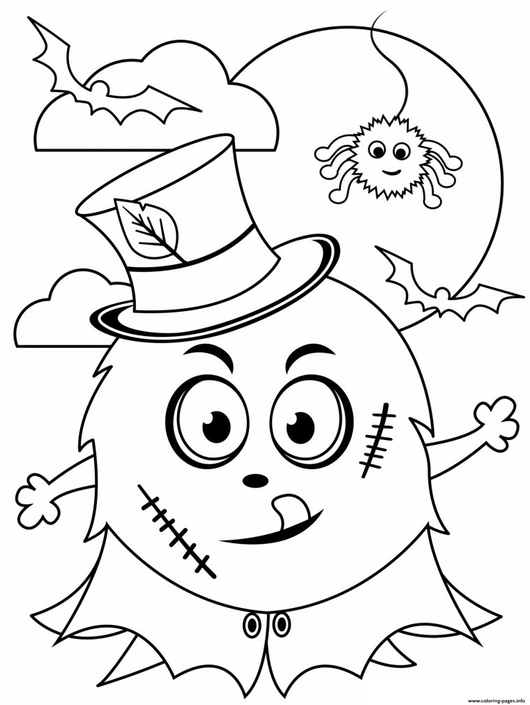 Halloween Monster Cute Kids Coloring Pages Printable à Dessins Halloween