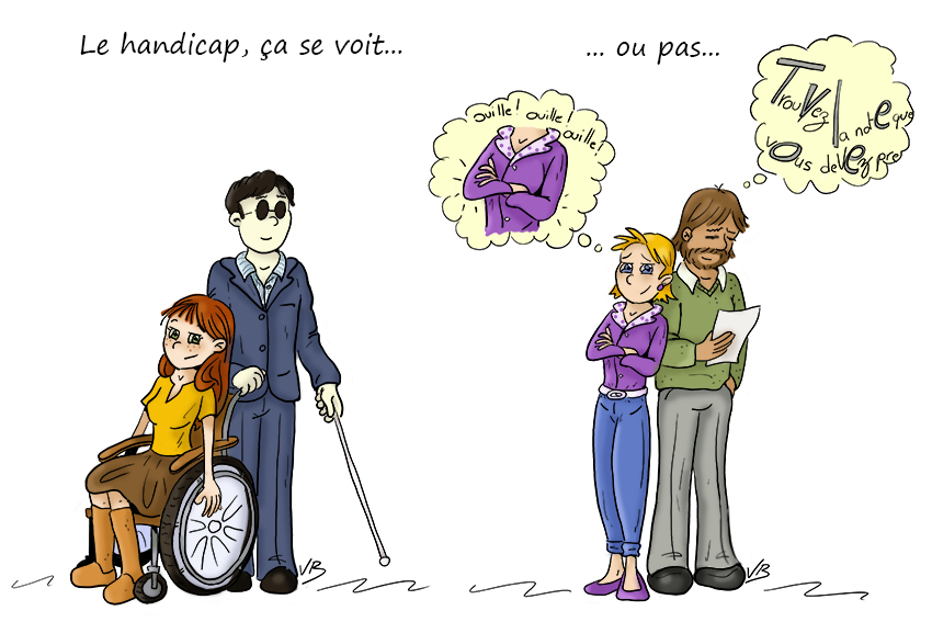 Handicap - Veronique Bernhard - Illustratrice Bd Nature Sciences Handicap avec Dessin Handicap 