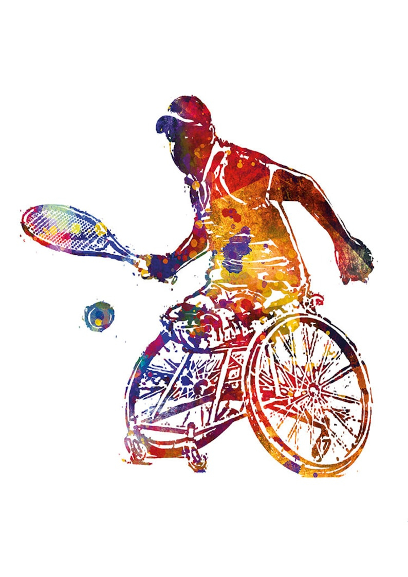 Handisport Art Tennis Art Illustration Handicap Sport Art  Etsy intérieur Dessin Handicap