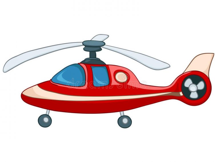 Hélicoptère De Dessin Animé Illustration De Vecteur – Illustration Du à Helicoptere Dessin