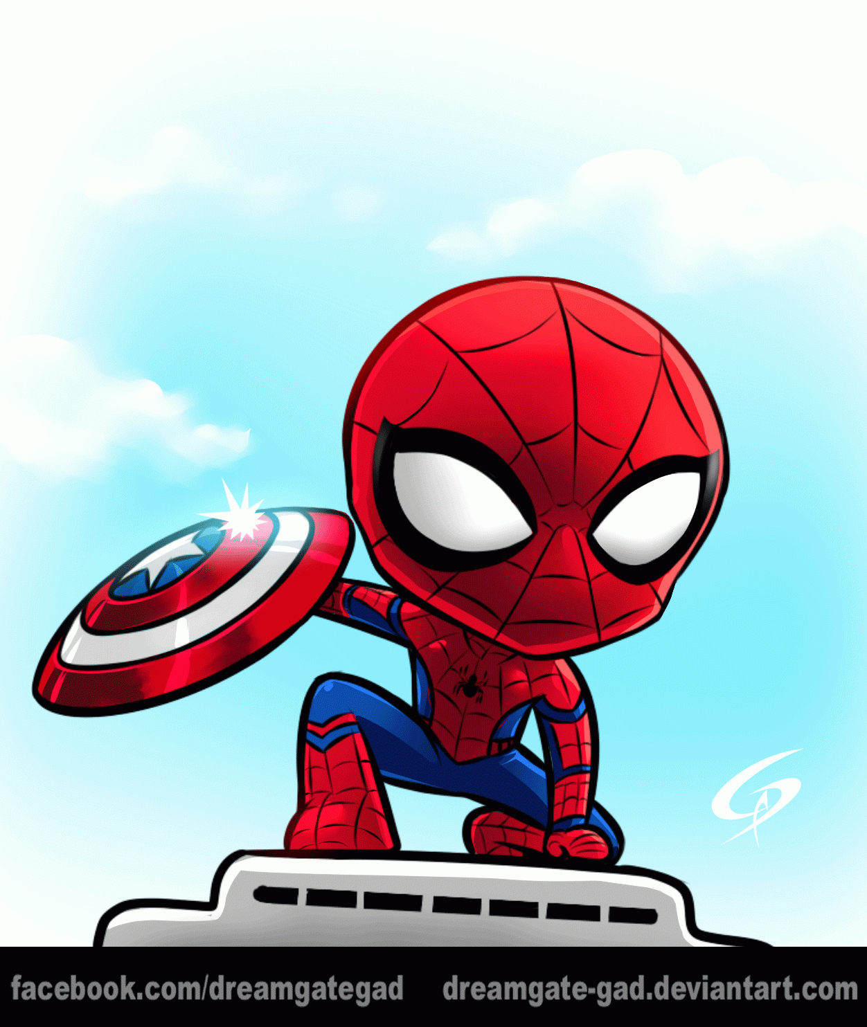 Hi-Everyone-By-Gad  Spiderman Cartoon, Chibi Spiderman, Marvel Drawings à Dessin Animé De Spiderman 