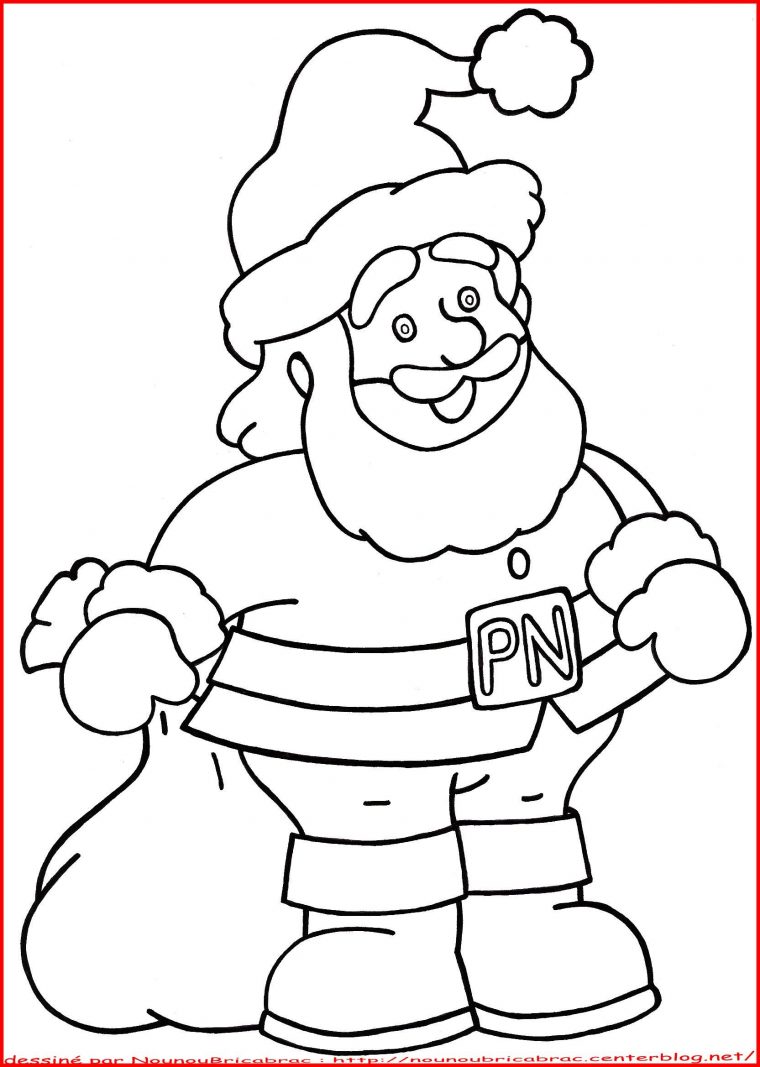 Hippopotame En Père Noël À Colorier – Coloriage Joyeux Pere Noel avec Dessin Père Noel À Imprimer Gratuit