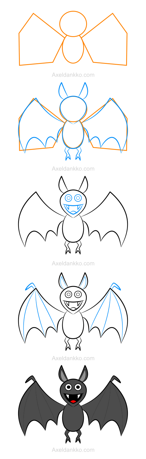 How To Draw A Bat - Comment Dessiner Une Chauve-Souris  Easy Animal destiné Comment Dessiner Une Souris