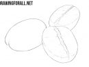 How To Draw Coffee Beans  Drawingforall concernant Grain De Café Dessin