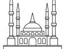Icône Musulmane De Mosquée, Style D'Ensemble Illustration De Vecteur pour Mosquée Dessin