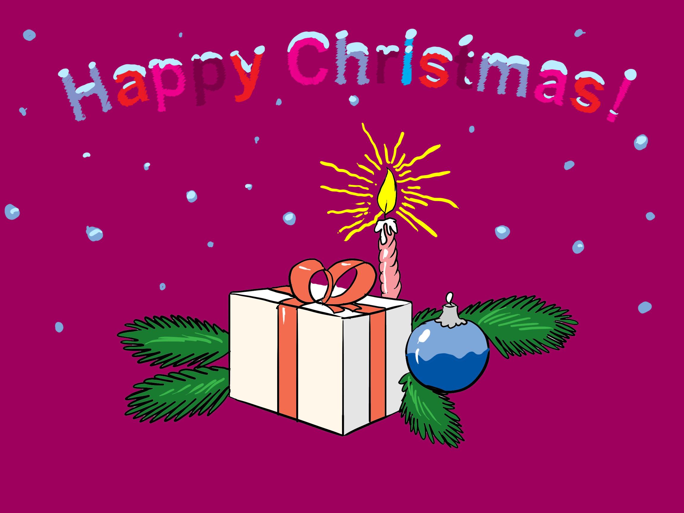 Illustration Cadeau - Noël Dessins Gratuits - Cartes De Noël Dessin dedans Dessin Noel Gratuit 