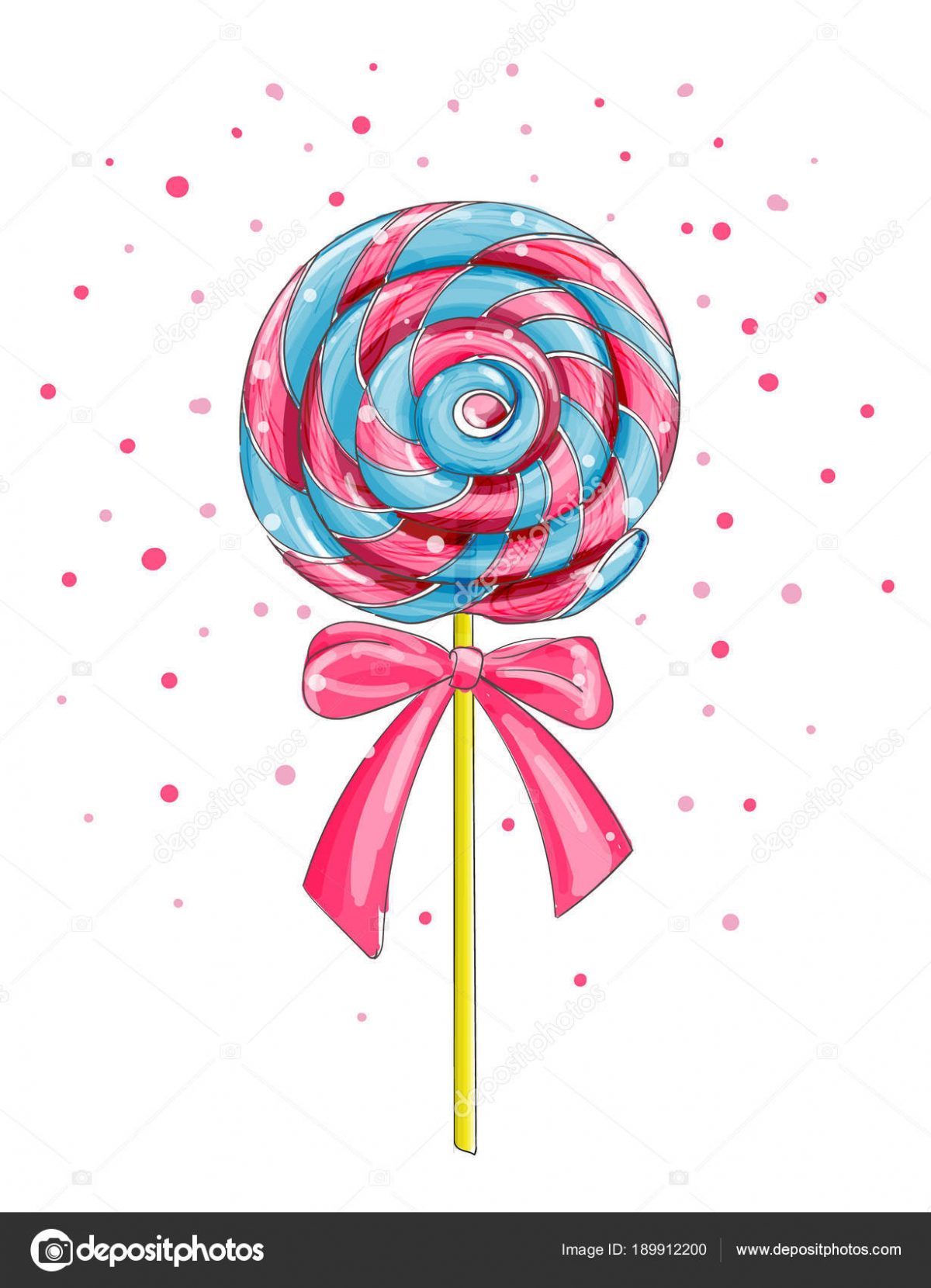 Illustration Vectorielle De Sucette Sur Fond Blanc — Image Vectorielle destiné Dessin Bonbon