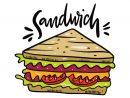 Illustrtion Tir? Par La Main De Vecteur De Sandwich Type De Dessin Anim destiné Dessin De Sandwich