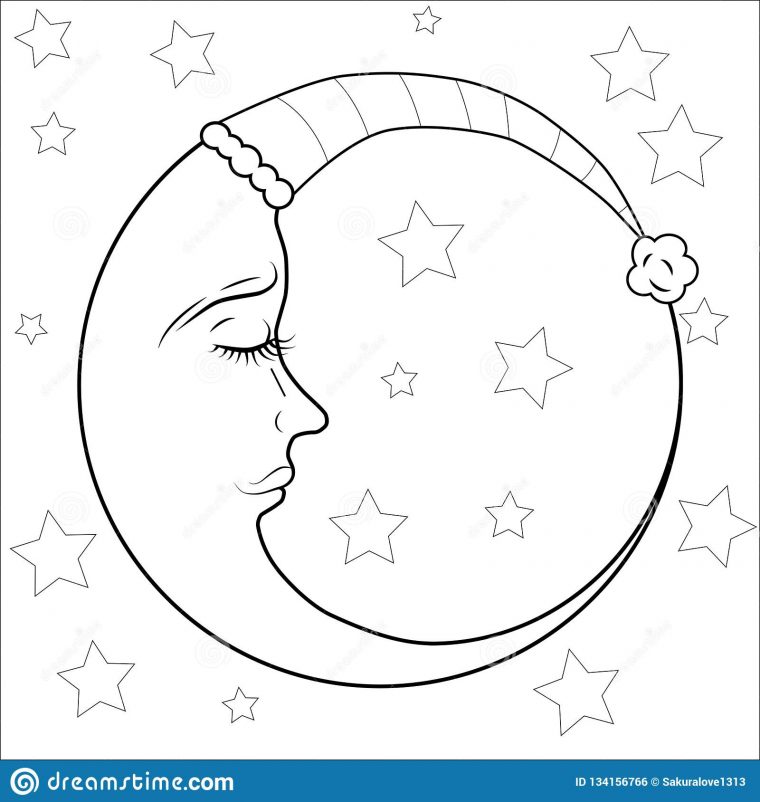 Image De Etoile: Coloriage Etoile Et Lune avec Coloriage La Lune