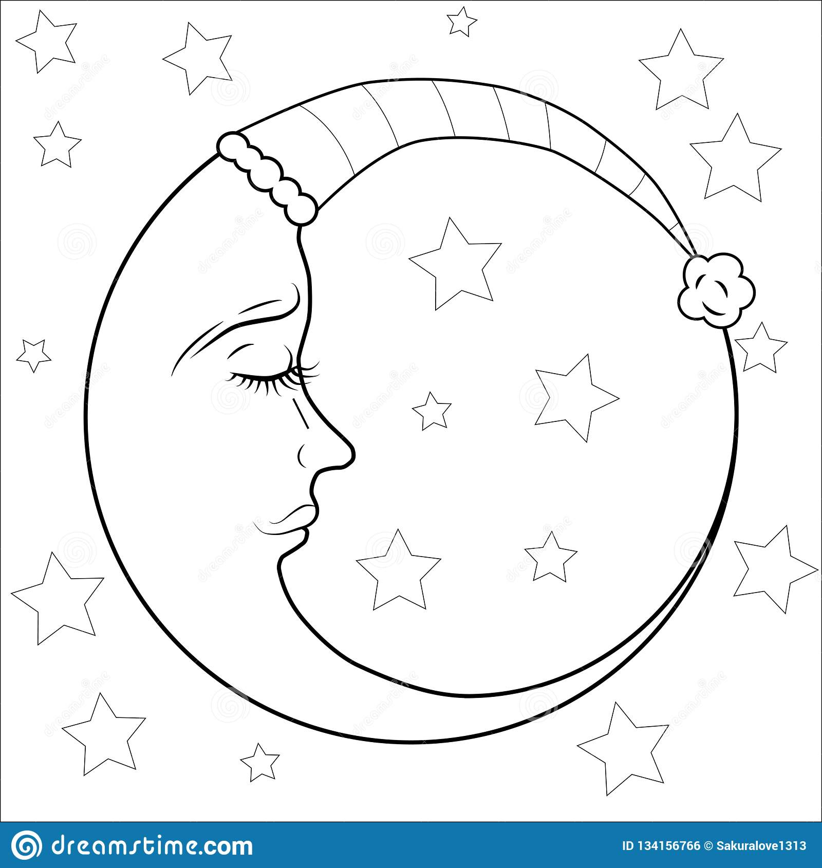 Image De Etoile: Coloriage Etoile Et Lune avec Coloriage La Lune 