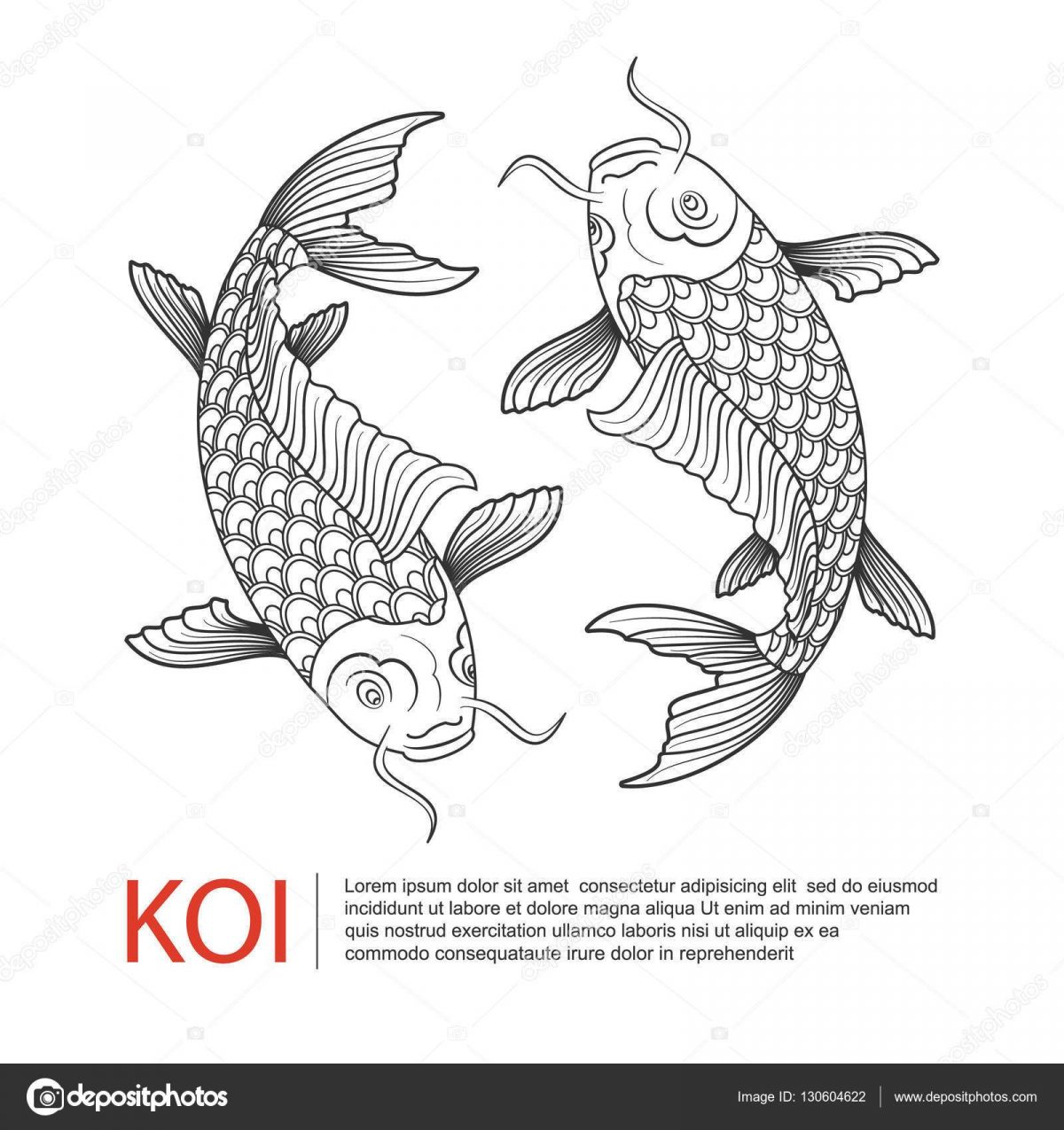 Image Result For Koi Carp Drawing  Carpe Koi Dessin, Carpe Koi destiné Carpe Dessin