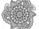 Image Vectorielle Pour Livre De Coloriage Adulte Illustration Mandala serapportantà Modele De Mandala