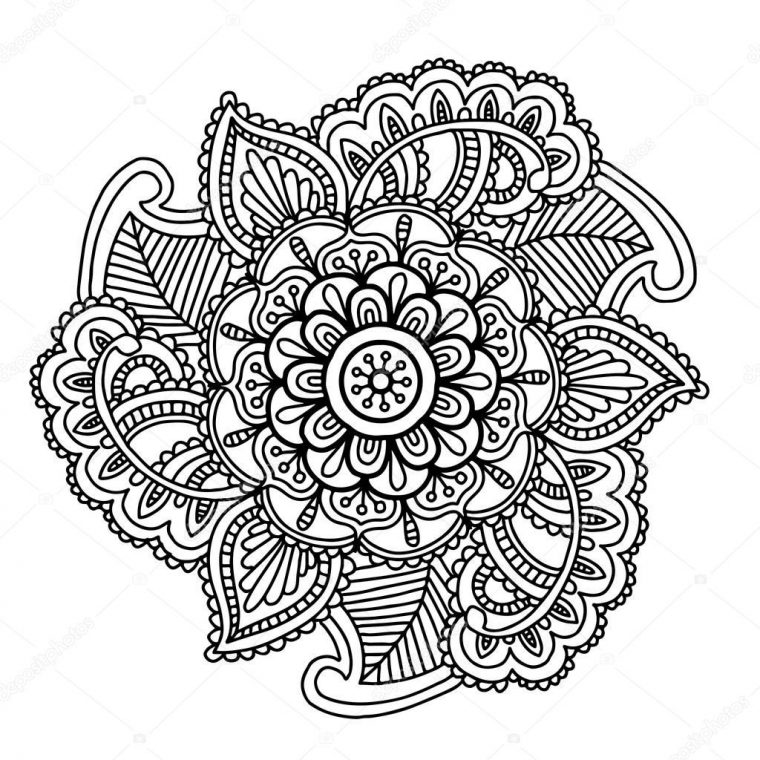 Image Vectorielle Pour Livre De Coloriage Adulte Illustration Mandala serapportantà Modele De Mandala